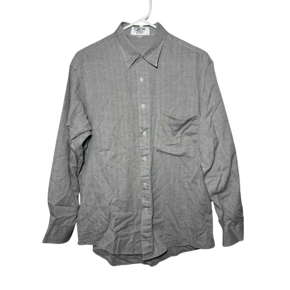 Valentino Uomo Button Down Shirt Men's Large Light Brown Long Sleeve